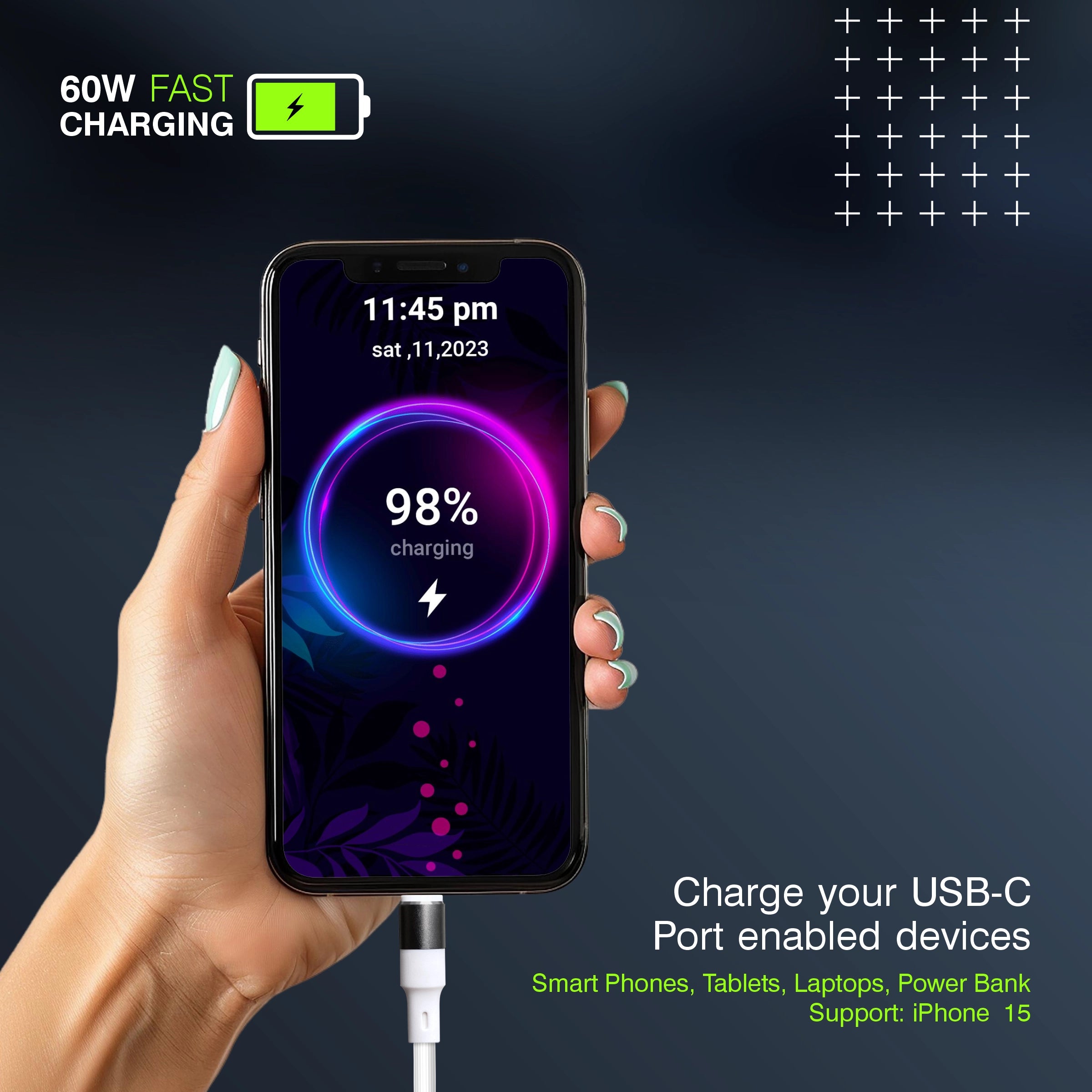 ERD UC-114 USB-C TO C (IP15) Metal Data Cable